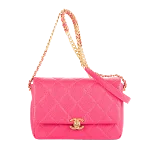 Pink Leder Chanel Umhängetasche