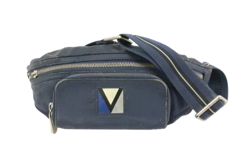 Blue Leather Louis Vuitton Belt Bags