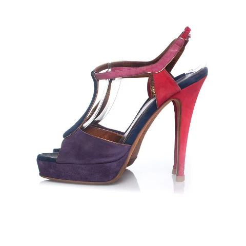 Purple Suede Yves Saint Laurent Sandals