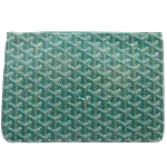 Green Canvas Goyard Clutch