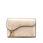 Gold Leather Dior Wallet