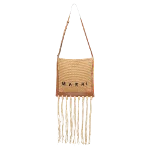 Brown Raffia Marni Crossbody Bag