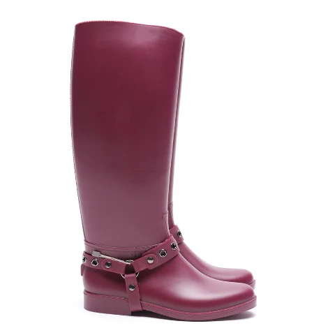 Red Rubber Valentino Boots