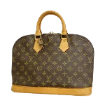 Brown Fabric Louis Vuitton Alma