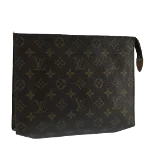 Brown Leather Louis Vuitton Poche Toilette