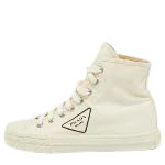 White Canvas Prada Sneakers