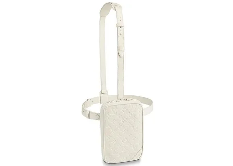 White Leather Louis Vuitton Belt Bags