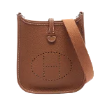 Brown Leather Hermès Evelyne