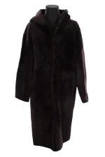 Brown Fabric Yves salomon Coat