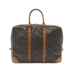 Brown Leather Louis Vuitton Porte Documents Voyage