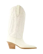 White Leather Paris Texas Boots