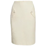 White Canvas Chanel Skirt