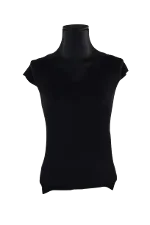 Black Fabric Maje Top