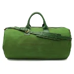 Green Canvas Prada Boston Bag