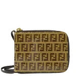 Brown Leather Fendi Pouch