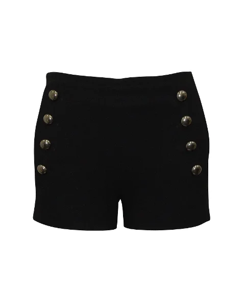 Black Wool Chloé Shorts