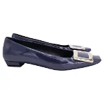 Navy Leather Roger Vivier Flats
