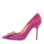 Purple Suede Carolina Herrera Heels
