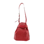 Red Leather Louis Vuitton Sac d'épaule