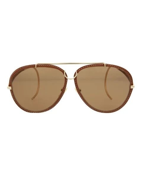 Brown Metal Chloé Sunglasses