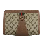 Beige Leather Gucci Clutch