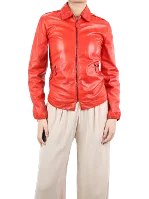 Red Leather Bottega Veneta Jacket