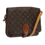 Brown Canvas Louis Vuitton Cartouchiere