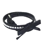 Black Leather Miu Miu Bracelet