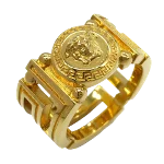 Gold Metal Versace Ring