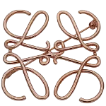 Pink Rose Gold Loewe Brooch