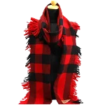 Red Wool Burberry Scarf