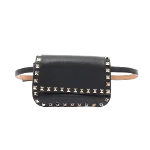 Black Leather Valentino Belt Bag