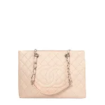 Pink Leather Chanel Shopper