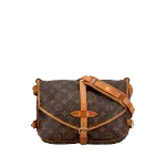 Brown Canvas Louis Vuitton Saumur