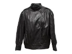 Black Leather Karl Lagerfeld Jacket