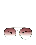 Pink Metal Gucci Sunglasses