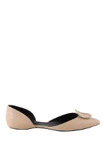 Beige Leather Roger Vivier Flats