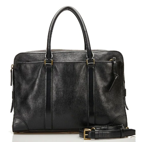 Black Leather Coach Briefcase