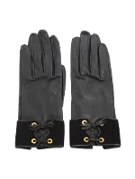 Black Leather Hermès Gloves