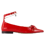 Red Plastic Ganni Flats