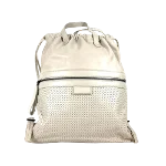 White Leather Bottega Veneta Backpack