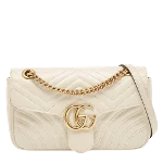 Beige Leather Gucci Marmont