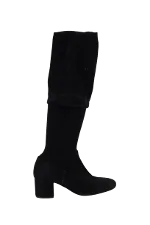 Black Leather Maje Boots