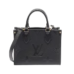 Black Leather Louis Vuitton Onthego