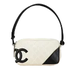 White Fabric Chanel Handbag