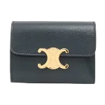 Navy Leather Celine Wallet