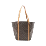 Brown Canvas Louis Vuitton Sac Shopping