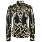 Black Satin Roberto Cavalli Shirt