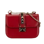 Red Leather Valentino Shoulder Bag