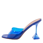 Blue Plastic Amina Muaddi Mules